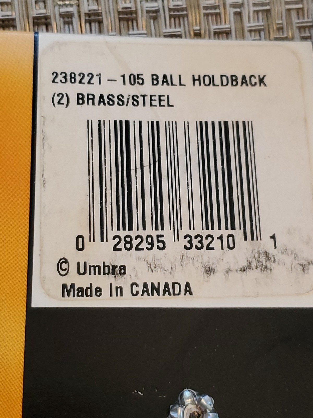 Drapery Holdbacks, by Umbra Brass Set of 2 Packages (4 in total) NEW