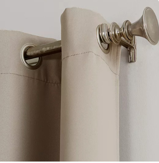 Sun Zero Evan Blackout Grommet Top Single Curtain Panel Stone 40in x 63in