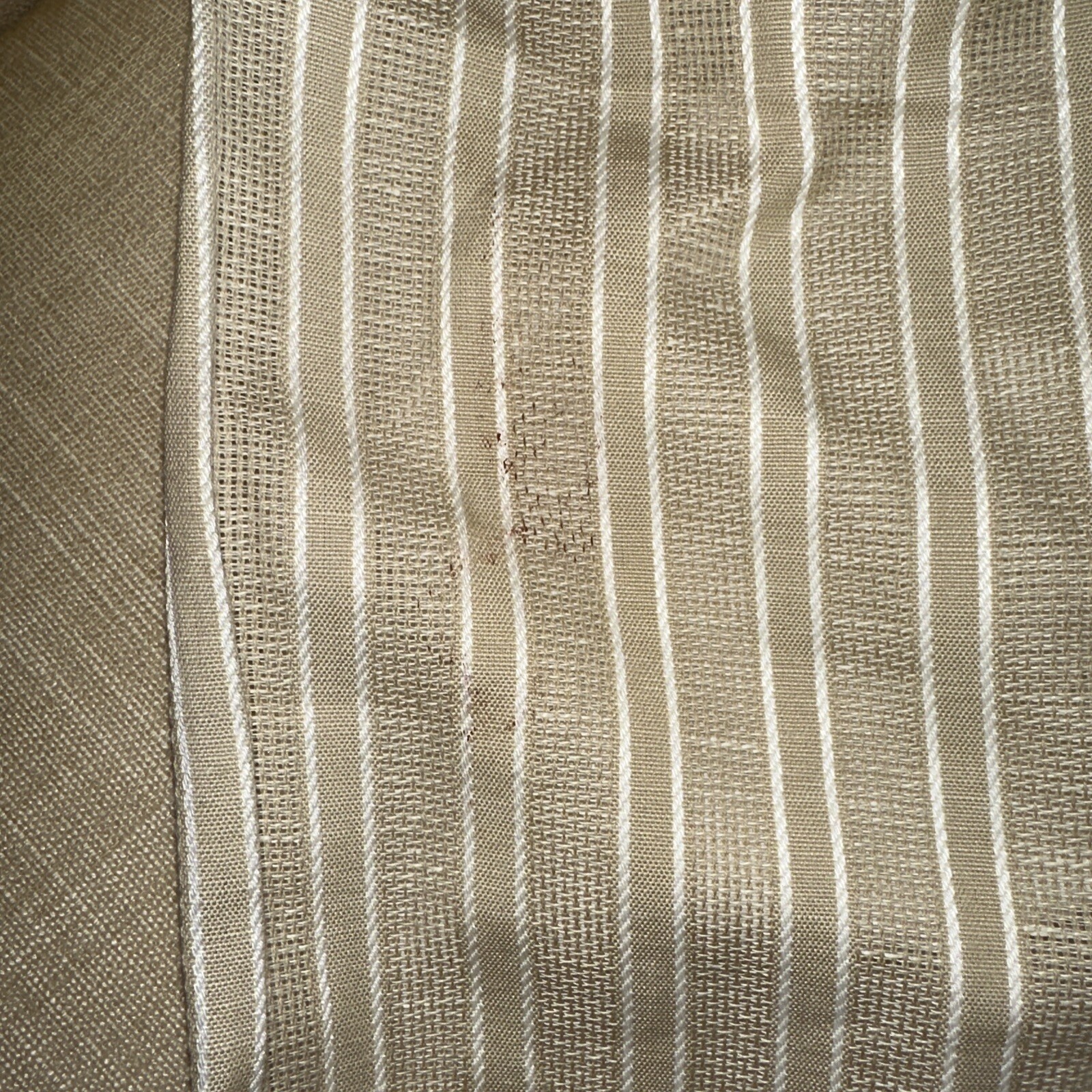 3 Piece Custom Tab Curtain, Drape Lined 25×102 Tan White Textured