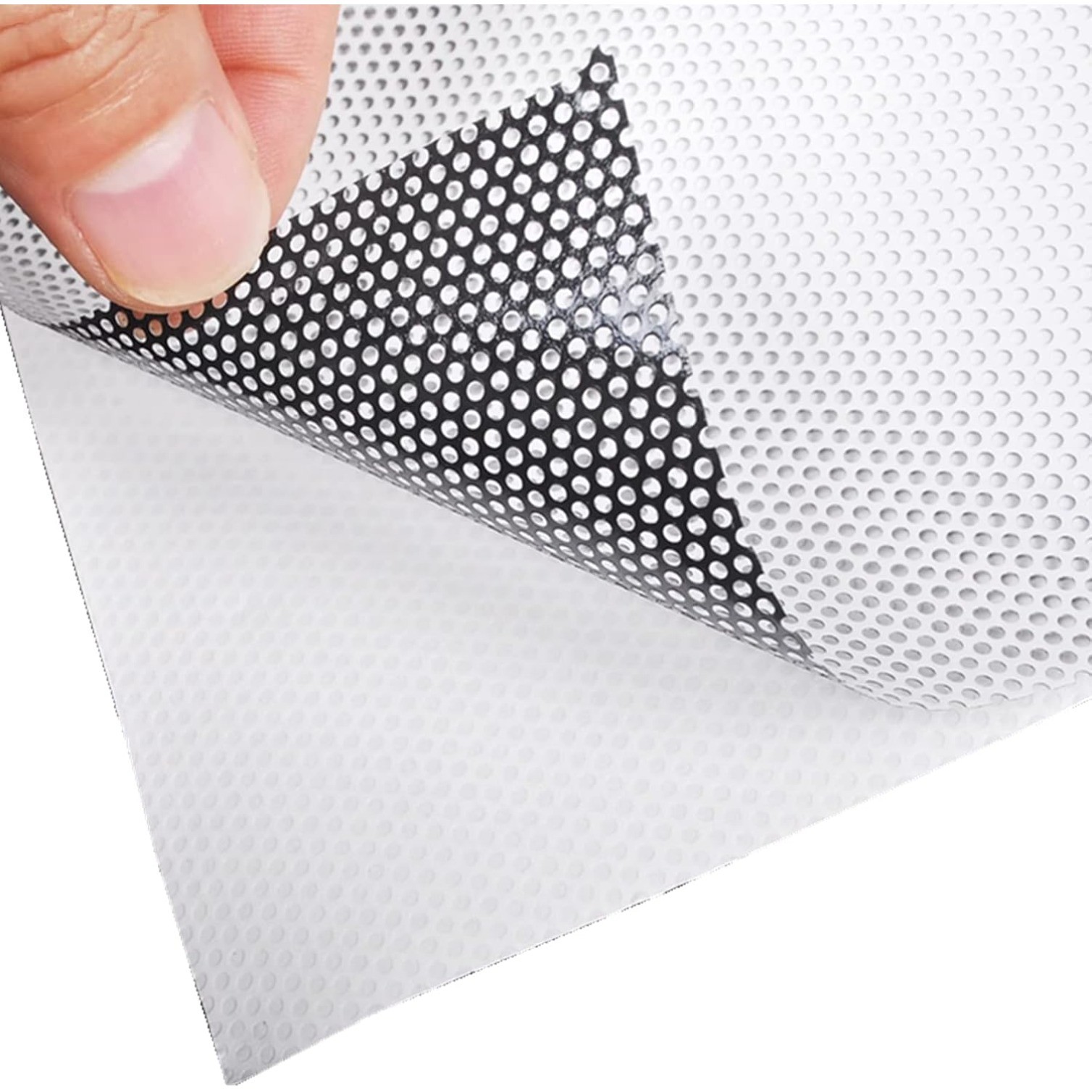 24×78 In 2 Sides OneWay Perforated Black Vinyl Privacy Adhesive Glass Wrap Roll