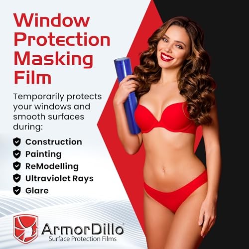 Blue Window Protection Film, 1 Roll – 6″ x 200′ Surface Protection Film |
