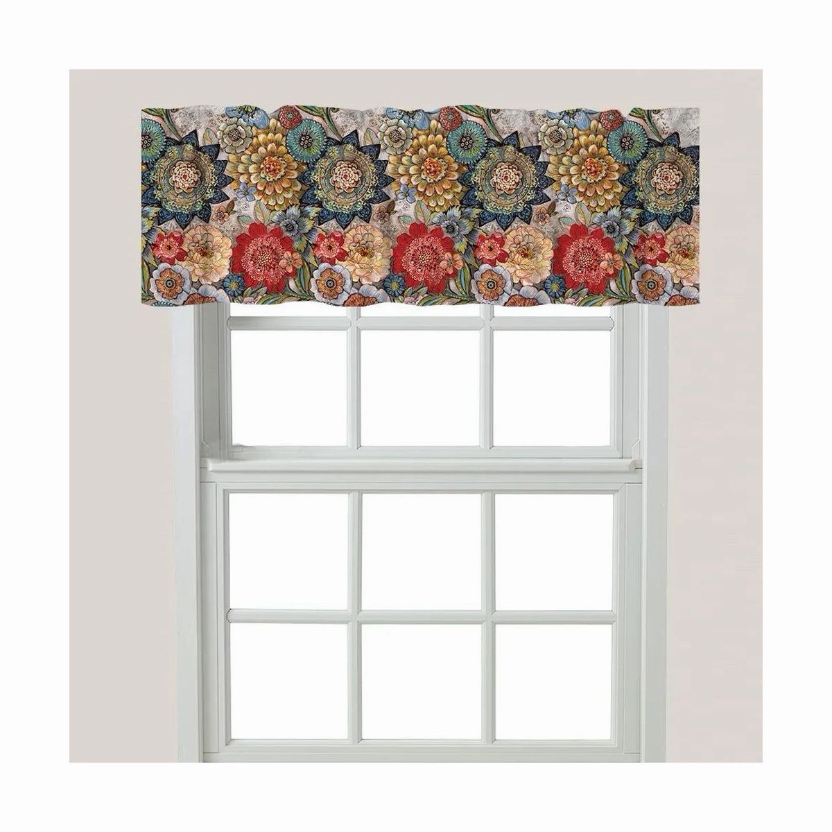 Laural Home Boho Bouquet Floral Window Valances 60 X 18 One Valance Per Package