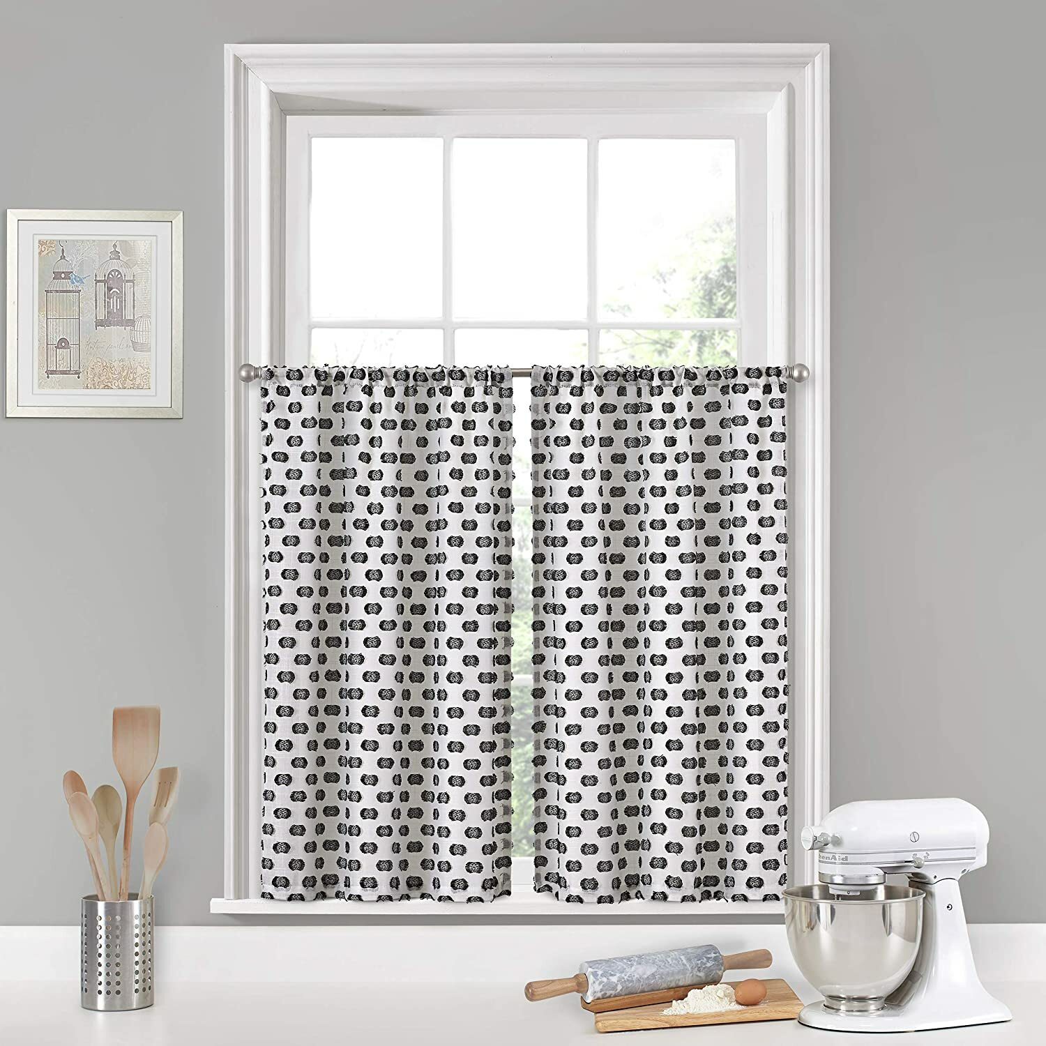 Vue Window Solutions Modo Curtain Tier Pair Bathroom Living Room 26 in x 36 in