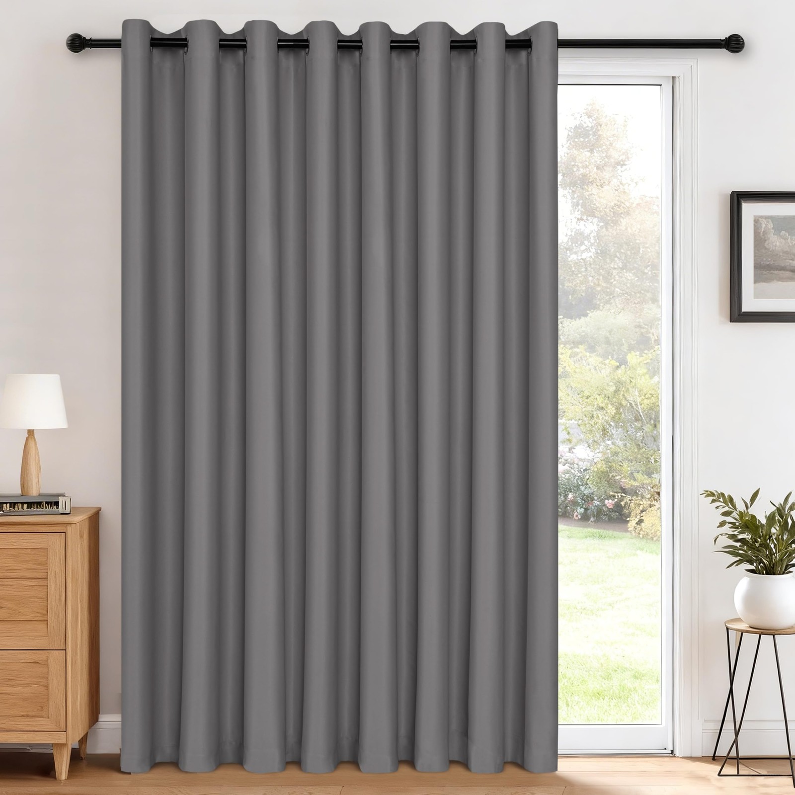 Sliding Glass Door Blackout Curtains for Privacy,Thermal Insulated Grommet Cu…