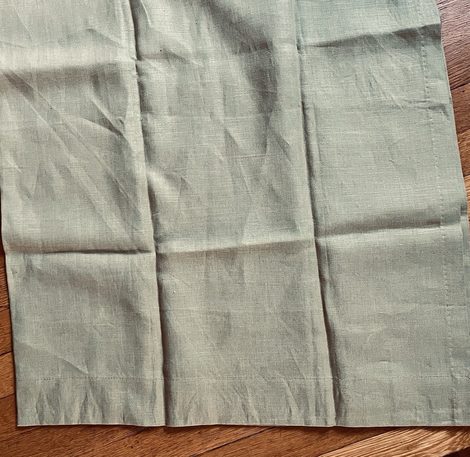 Restoration Hardware Belgian Linen Drapery Opaque 50”x84” Rod Pocket Thyme NWT