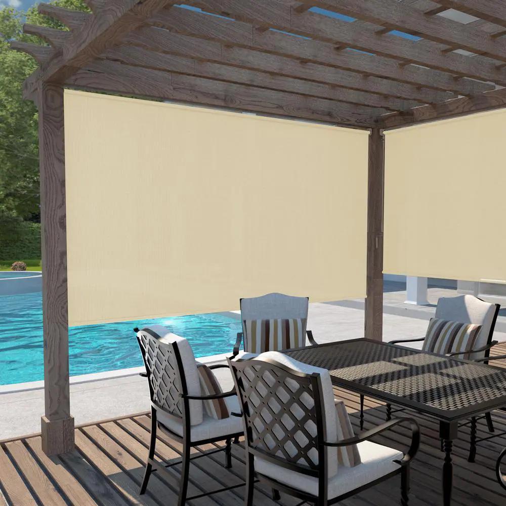 Coolaroo Exterior Roller Shade UV Blocking Fade Resistant Fabric 96 in. Wide