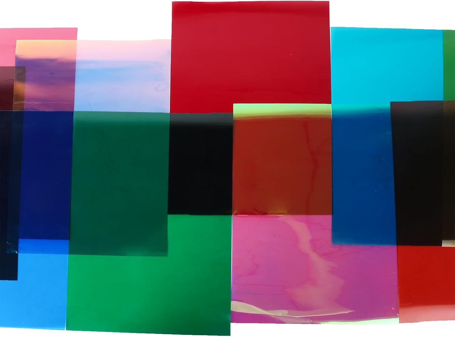 10Colors Bundle Pack Colorful Transparent Window Film Self Adhesive Glass Film