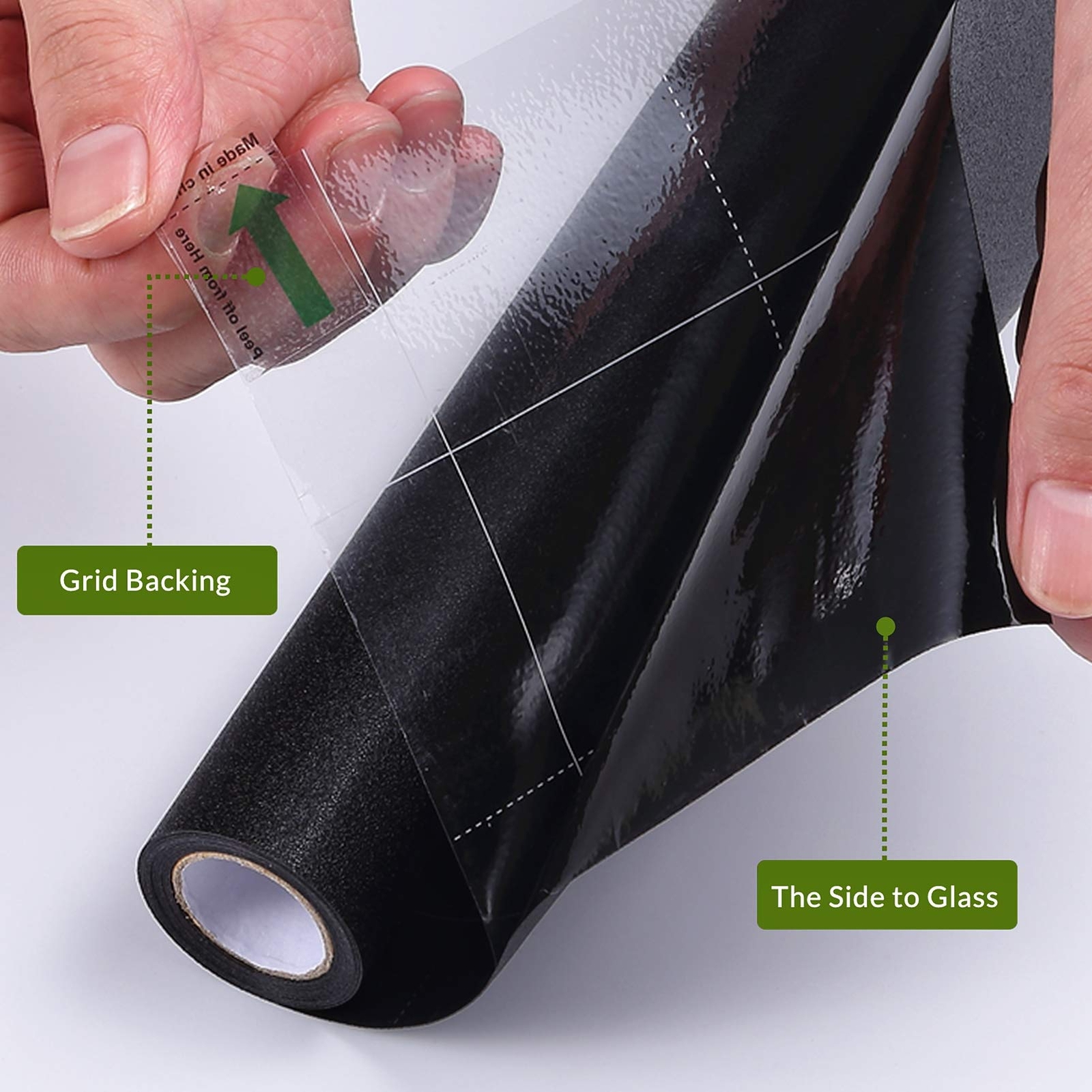 100% Light Blocking Static Cling Total Blackout Window Film, 17.7×78.7 Inch