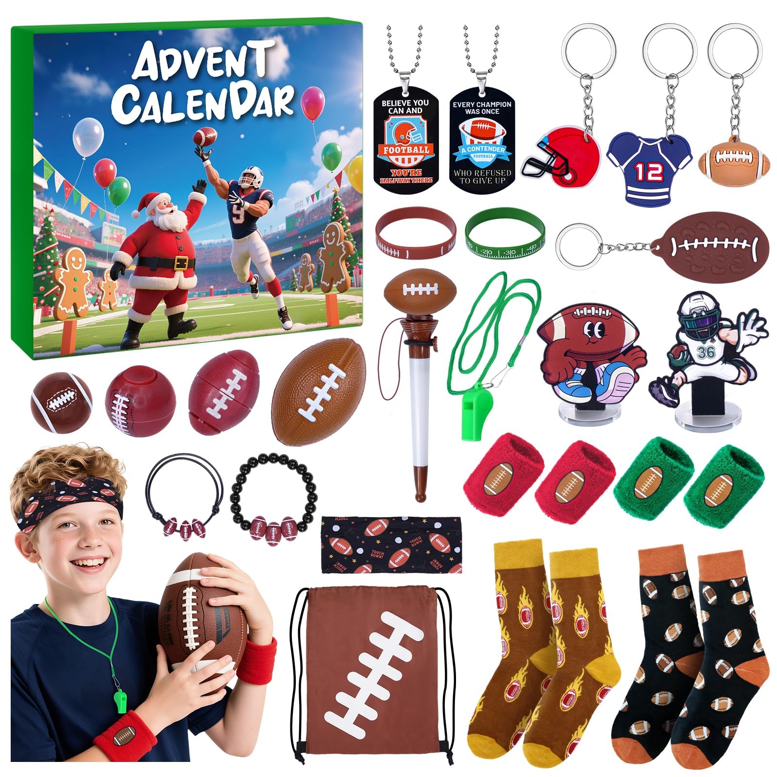 Advent Calendar 2025 Sport for Teen Boys Girls Teenagers Baseball Football Ch…