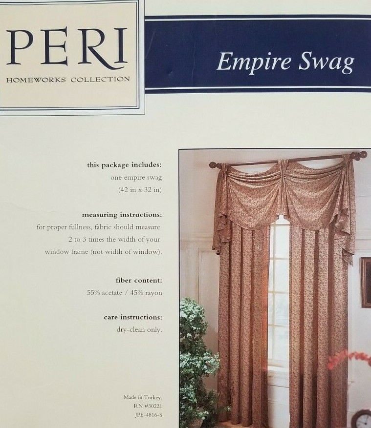 Peri Amadeous Empire Swag 42″ x 32″ (DA816-S AN) NIP