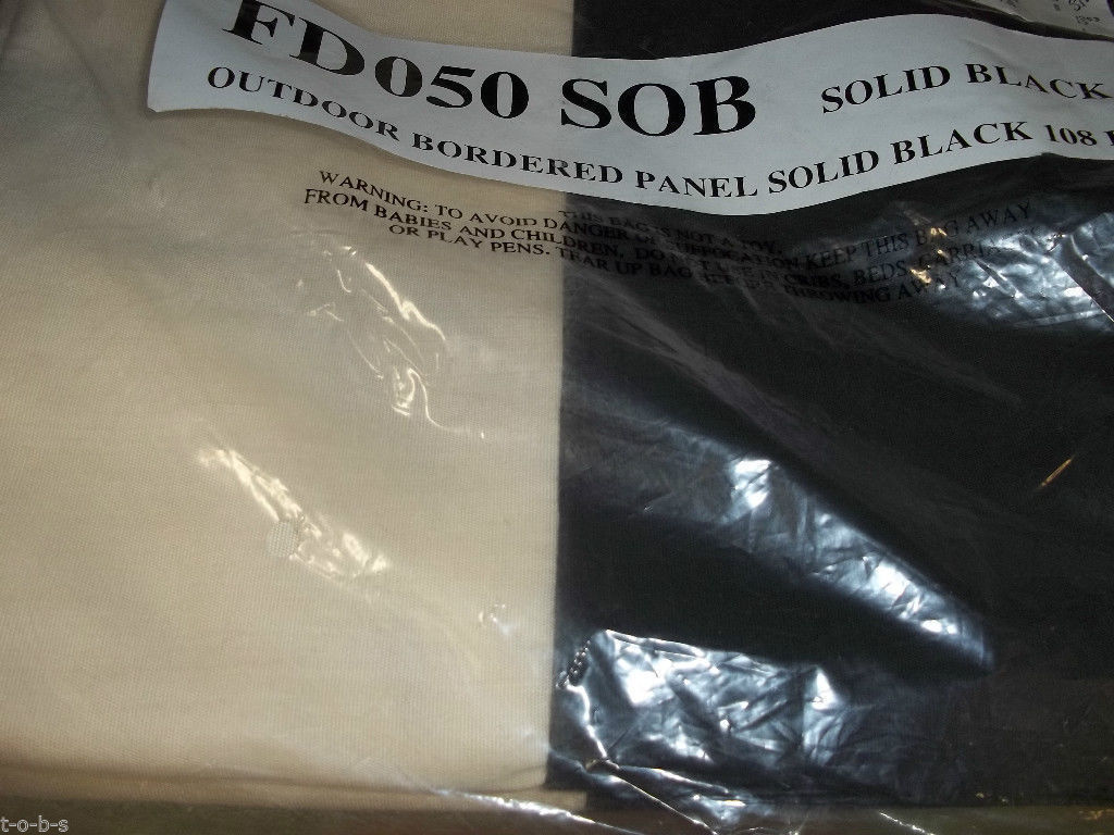 Ballard Designs Outdoor Bordered Curtains Drapes Panles Sunbrella 50×84 black