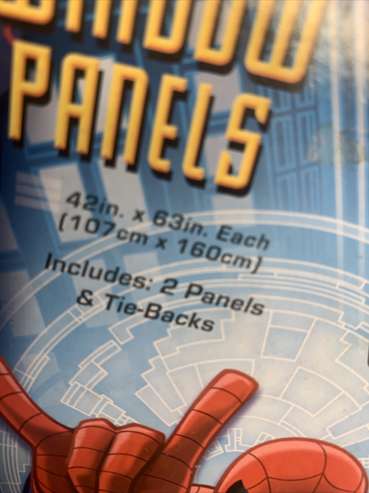 Jay Franco Marvel Spiderman ‘Astonish’ 42″ X 63″ Curtain Panel Pair with Tie Bac