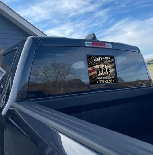 250 Years Rear Middle Sliding Window for Dodge Ram 2009-2026 Black Solider