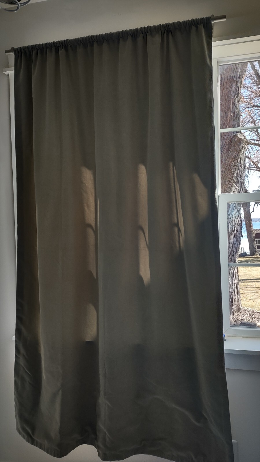 Sage Green 2 Panels LINED INSULATED WINDOW DRESSING CURTAIN DRAPES Handmade