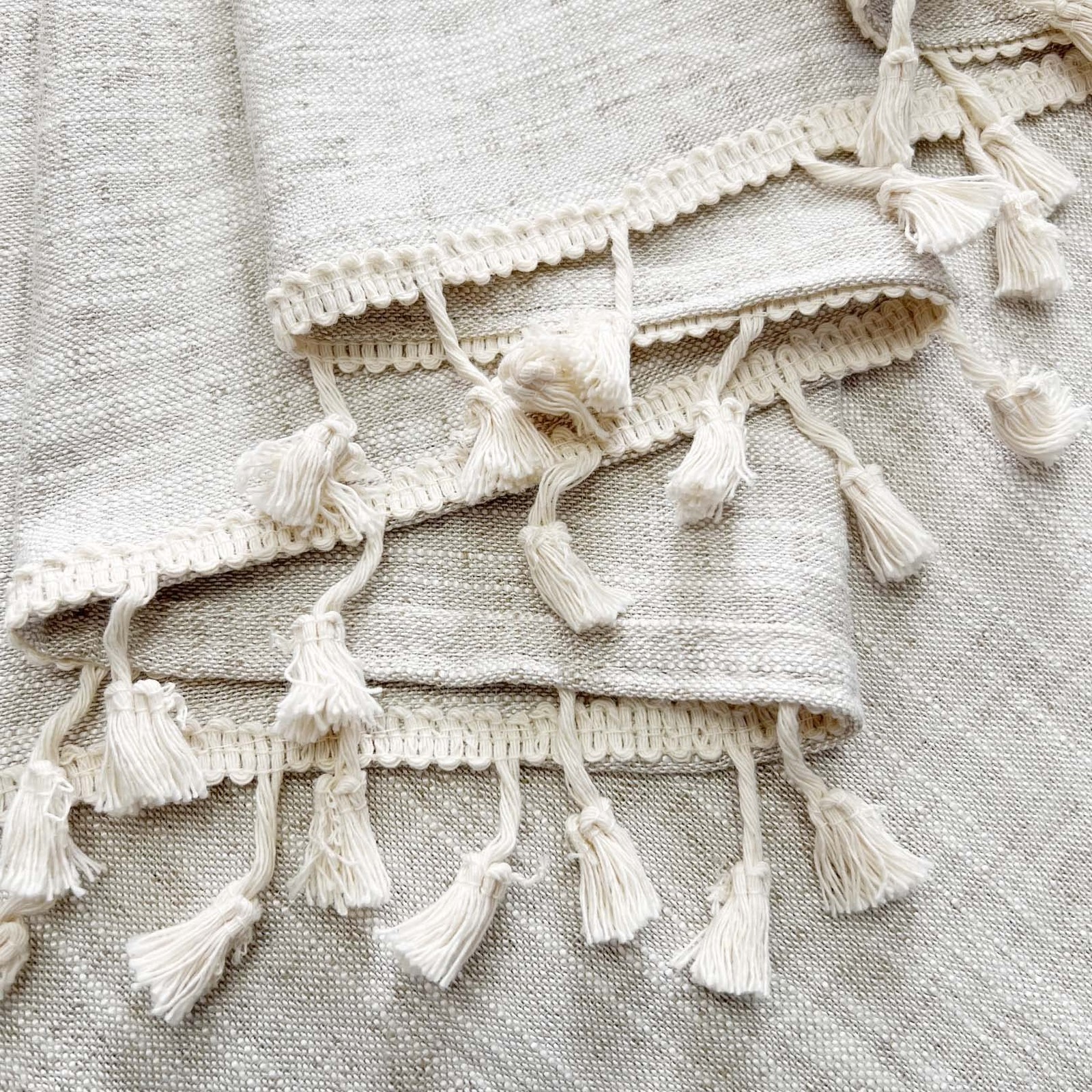 Boho Tassel Kitchen Valances for Windows Modern Farmhouse Cotton Linen Valanc…