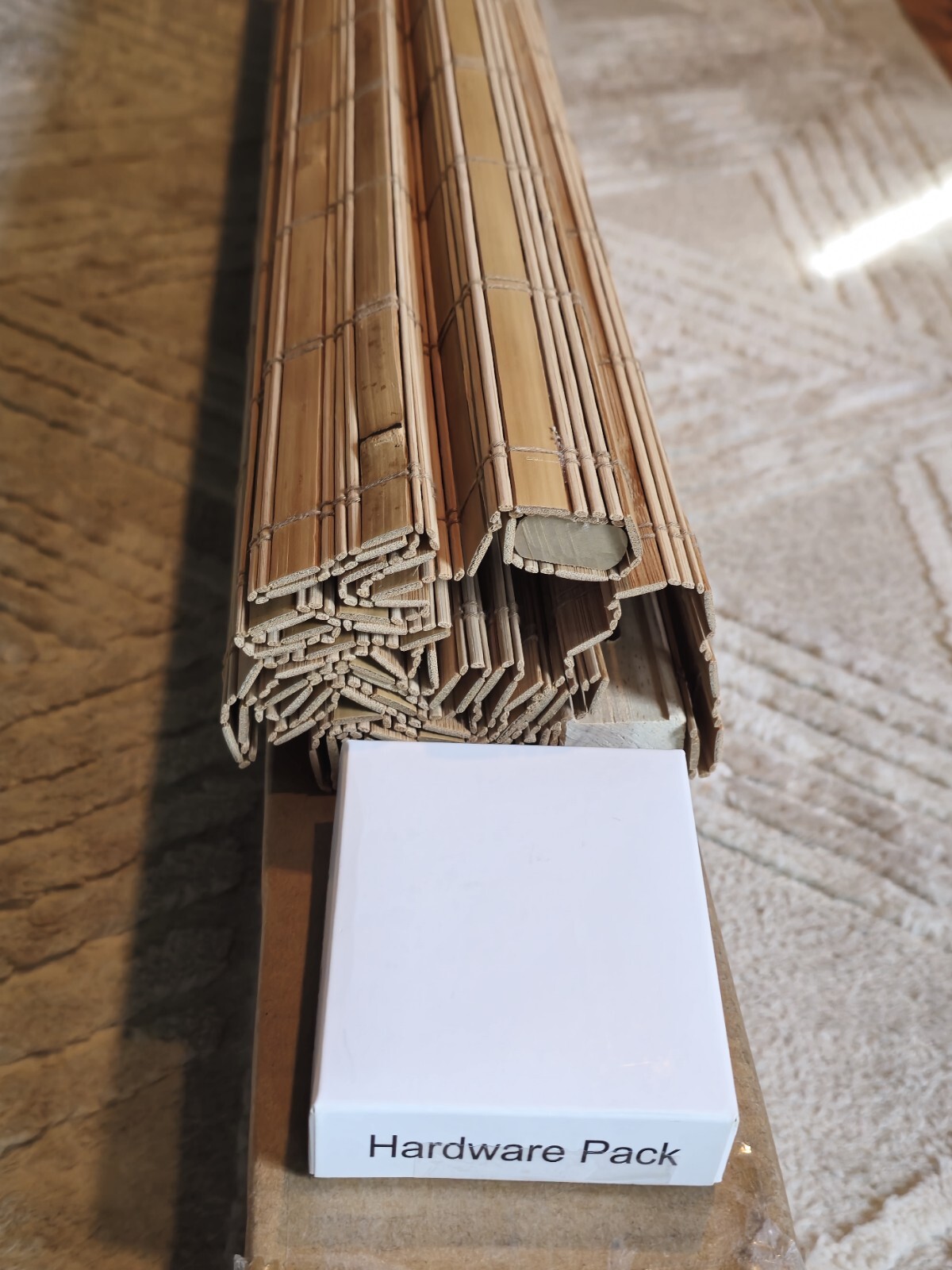 HDC Cordless Honey Light-Filtering Bamboo Shade actual 33.5 W X 48 L