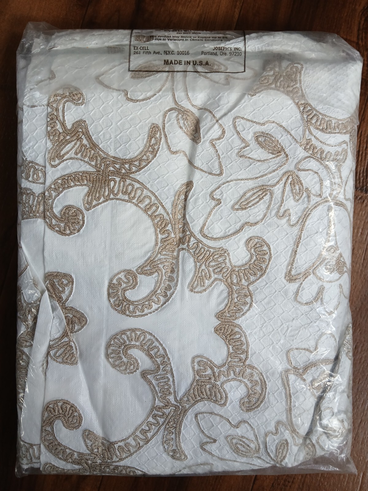 Vintage 60s DuPont Alathon Plastic Fabric Extra Wide Decorator Drapes 2 Panels