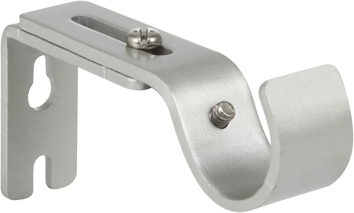 Heavy Duty Adjustable Curtain Rod Brackets Rod Holders for 1 Inch Rod, Silver…