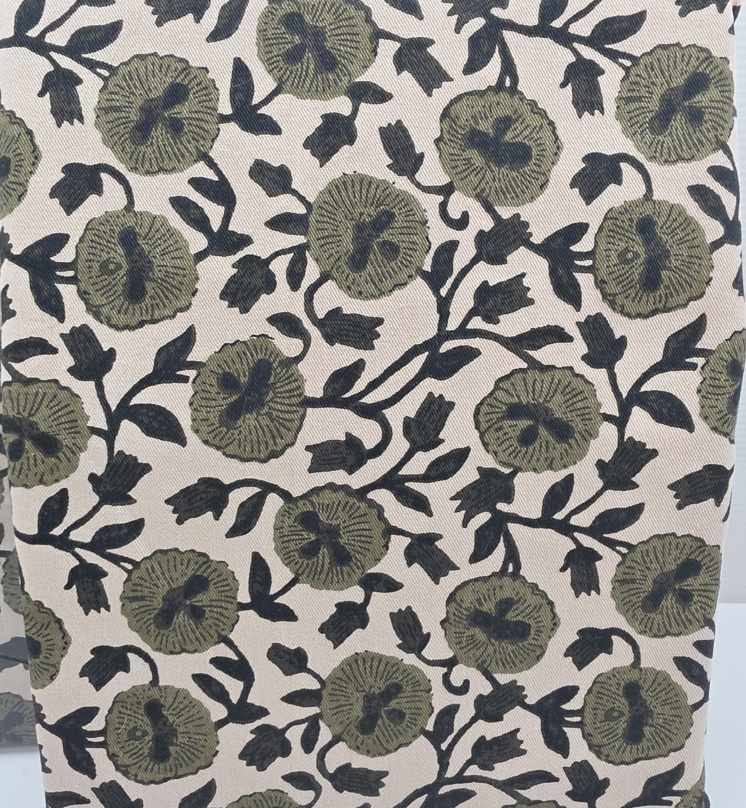 West Elm Laney Floral Curtain 48×108 Cotton Drape ONE Panel NEW