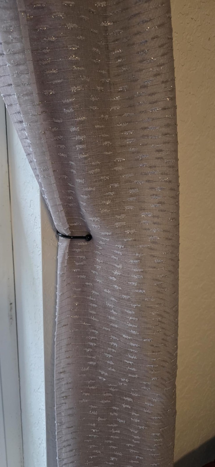 8 Pcs Metal Curtain Holdbacks Black Wall Mounted Drapery Tiebacks NEW