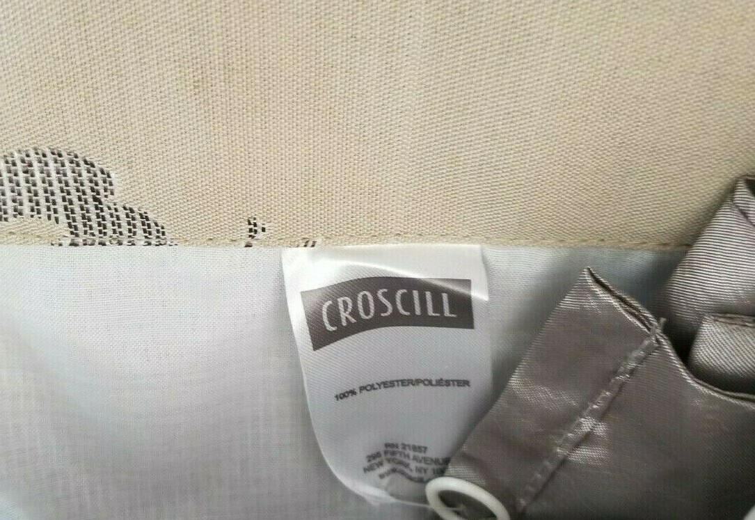 2 Croscill Langdon Linen Lined Drape Panels & Tiebacks 82″ x 84″ $165 NIP