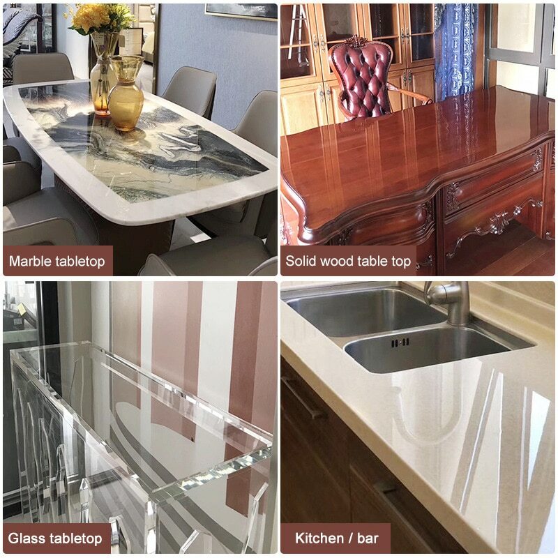 Clear Self Adhesive Window Security Film Sticker Table Glass Shatter Protection