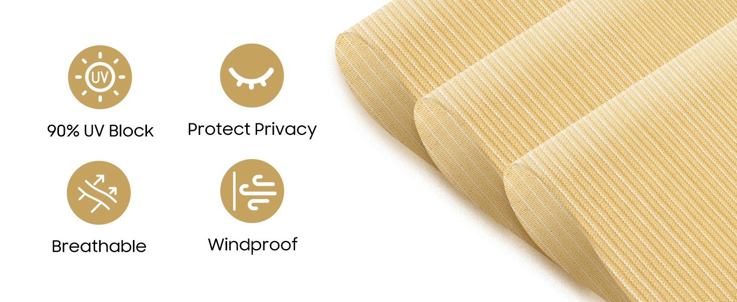 60″ W x 96″ L Roll Up Blinds – Patio Shades with Windproof Bungee tie, 90% UV