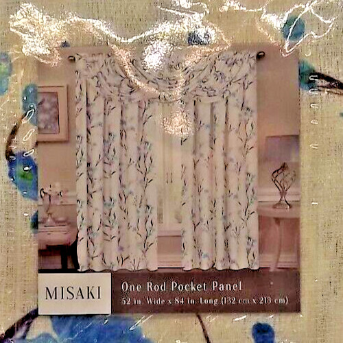 Regal Home Collections Misaki Window Panel 52-Inch x 84-Inch Blue
