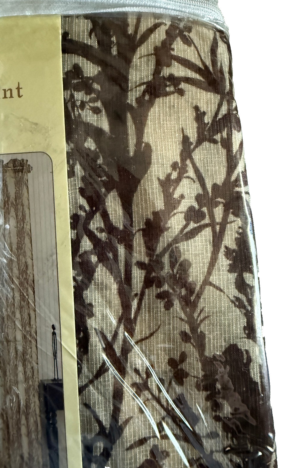 Silhouette Print Curtains Drapes Set of 3 Panels Bed Bath Beyond 40×63 Inches
