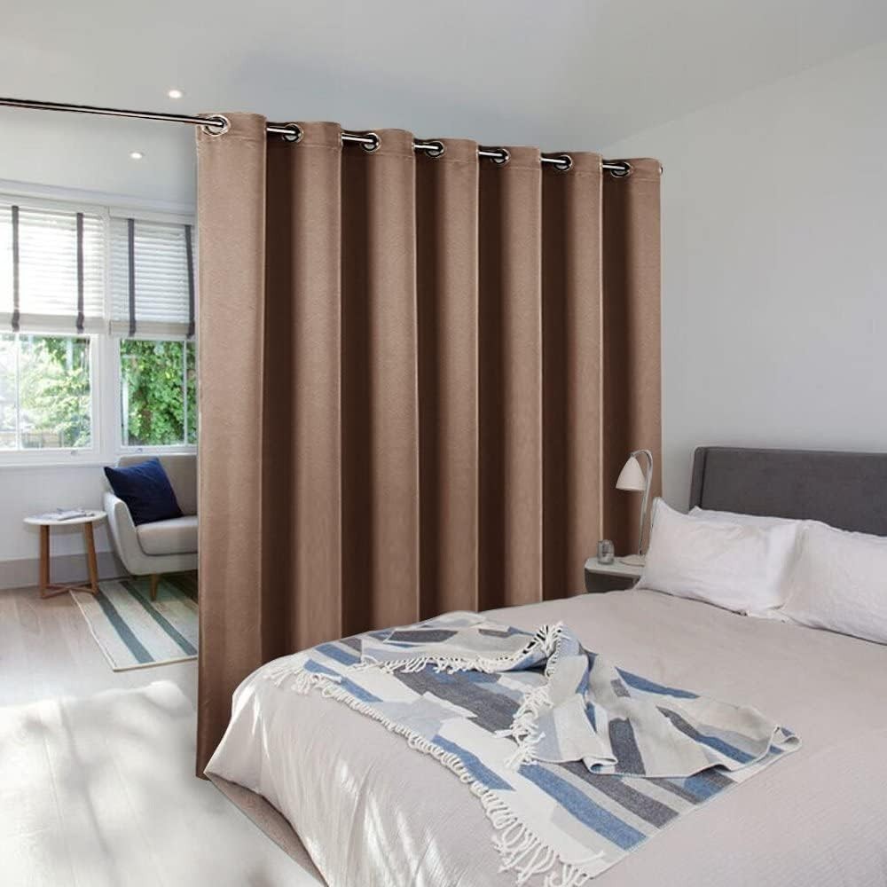 Elegant Cappuccino Blackout Curtains for Sliding Doors – 100″ W x 84″ L