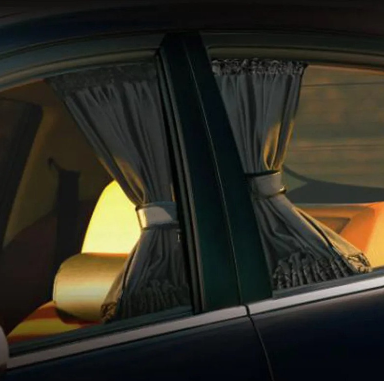 2pcs Universal Car Side Window Curtains – Foldable UV Protection Sunshade – NEW