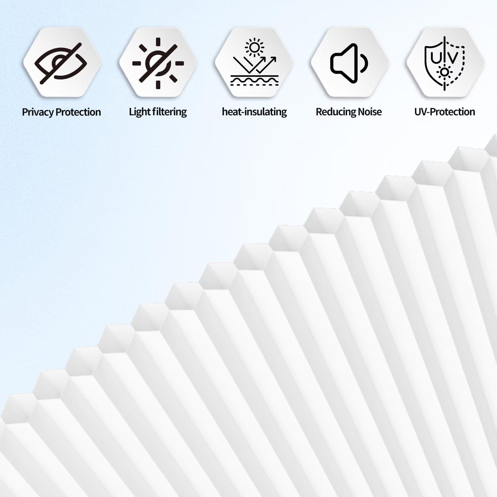 Light Filtering Half Circle Window Shades | Cordless Honeycomb Blinds | Easy Ins