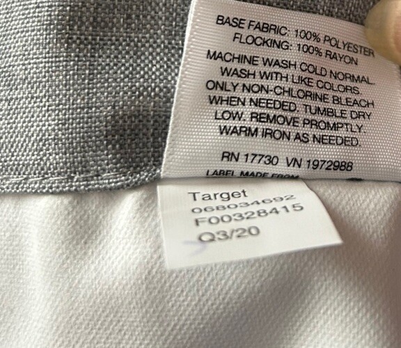 Threshold Lt Gray Light Blocking Curtain Panels 62 In Long Set Of 2 NWOT