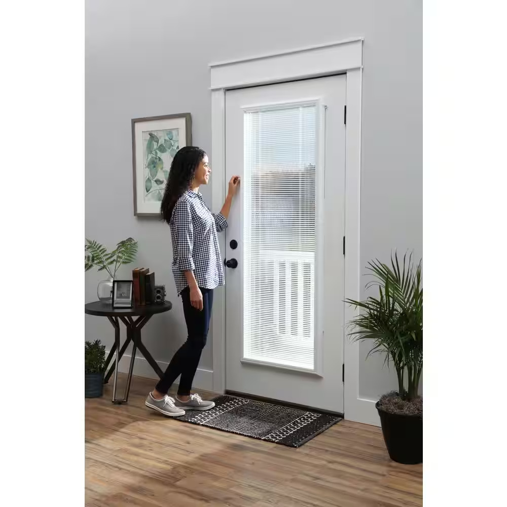 White Cordless Add-On Blinds for Raised Frame Doorglass 21-3/4 In. Width X 65-3/