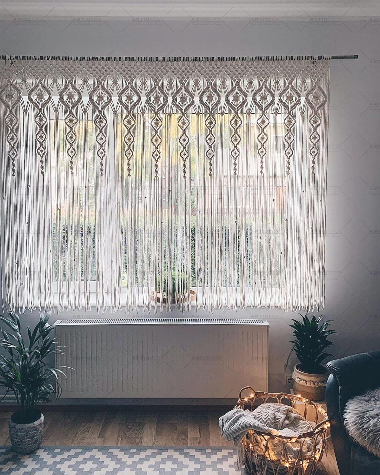 Macramé Door Curtain | Large Wedding Backdrop | Tapestry | Window curtain