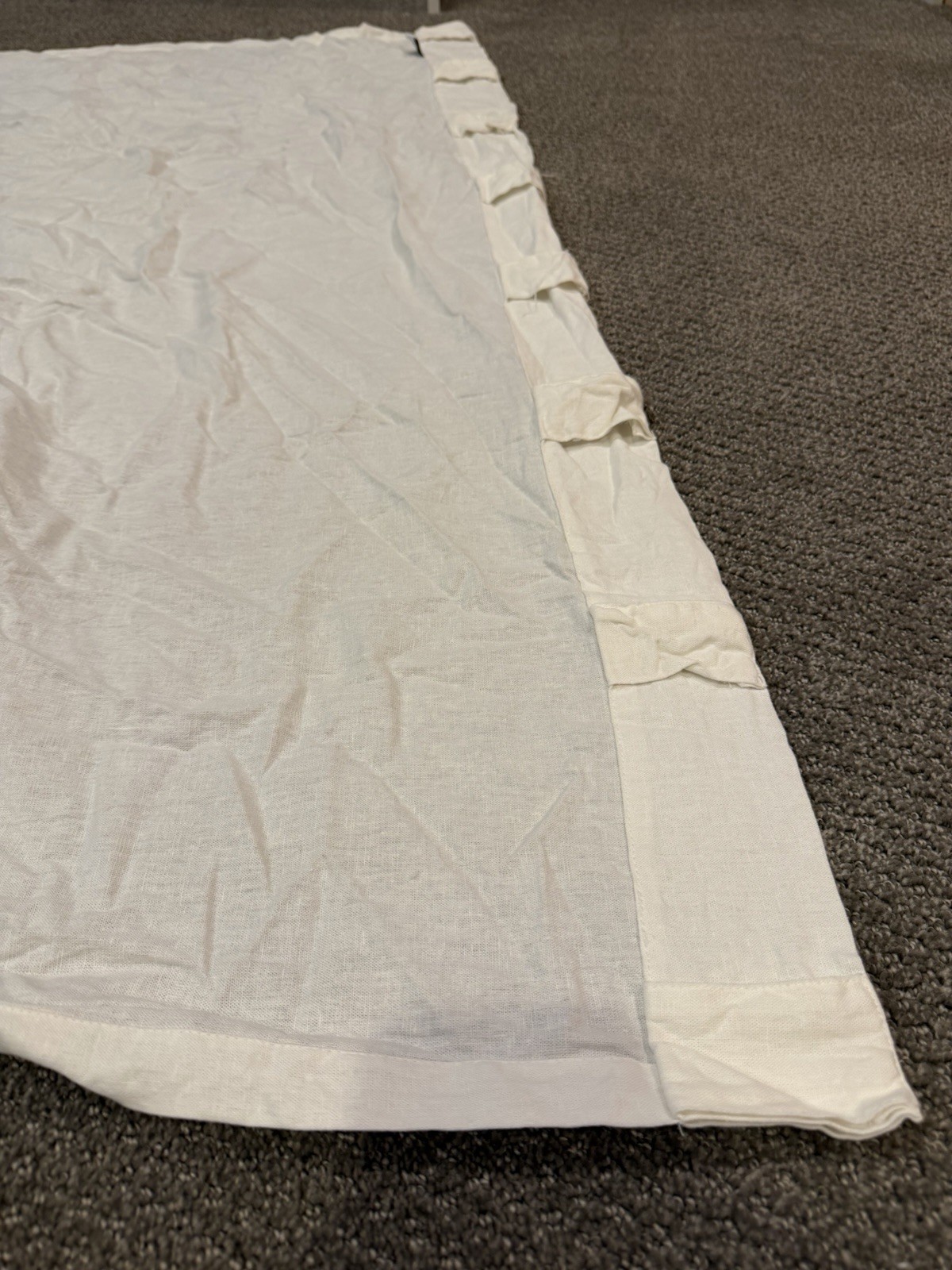 Threshold Light Filtering Linen Window Curtain, 1 Panel Per Listing, White