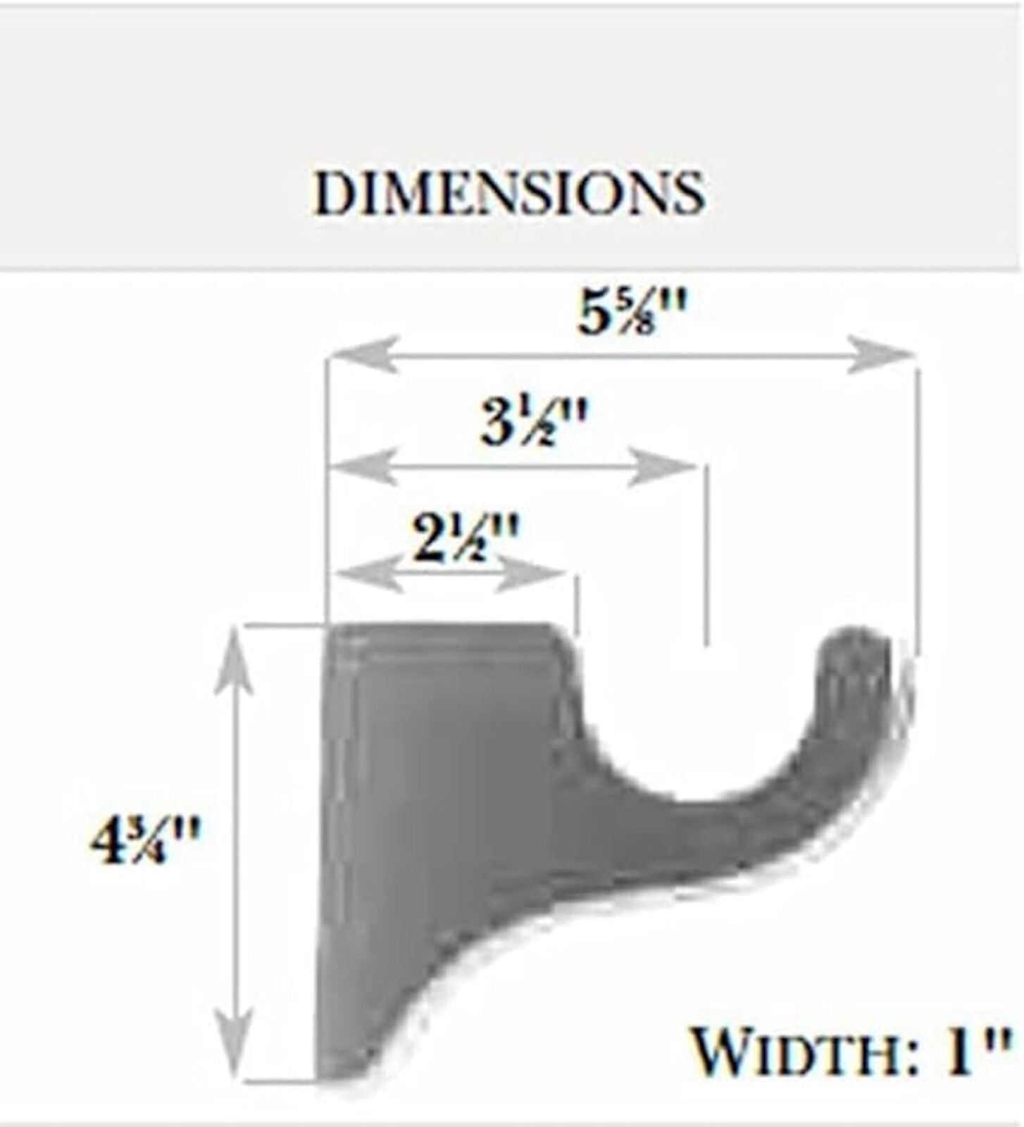 Kirsch Coffee Wood Trends Bracket 3 1/2″ Return for 2″ Pole(1 each) ( 5503EG841)