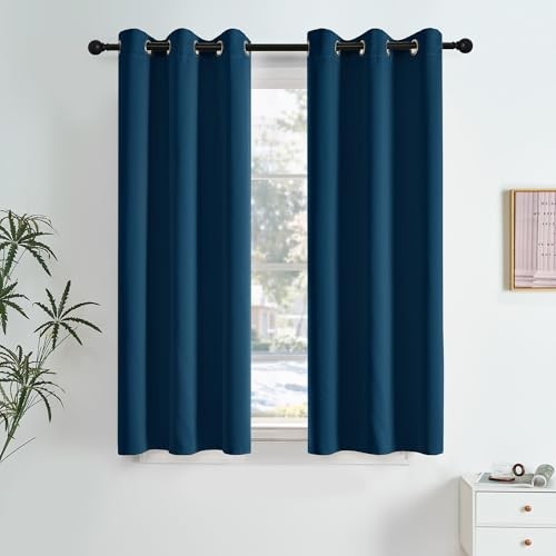 Decor Room Darkening Curtains 63 Inches 40″W x 63″L (Pack of 2) Morrocan Blue