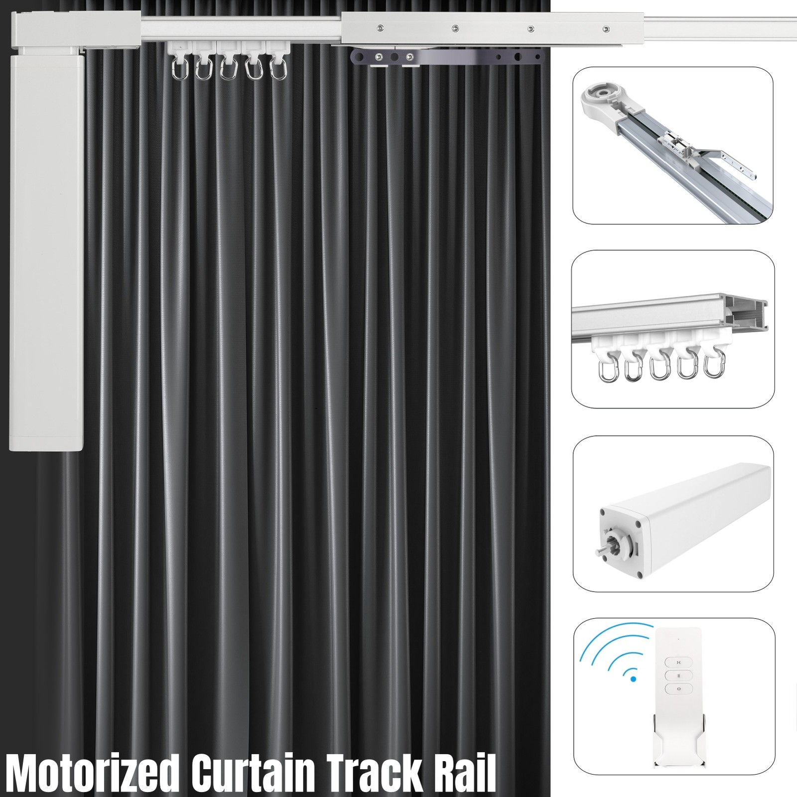 3.2m Motorized Curtain Track Rail Automatic Wifi Remote Control Advanced 10.5ft