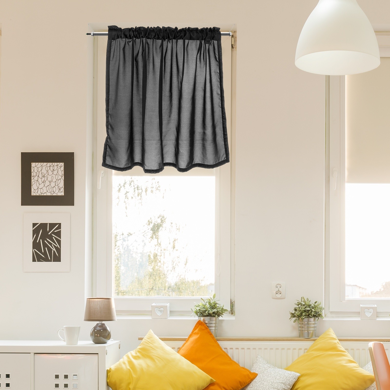 1 Panel Cabinet Curtain, Black, 27.5″ W x 39″ l