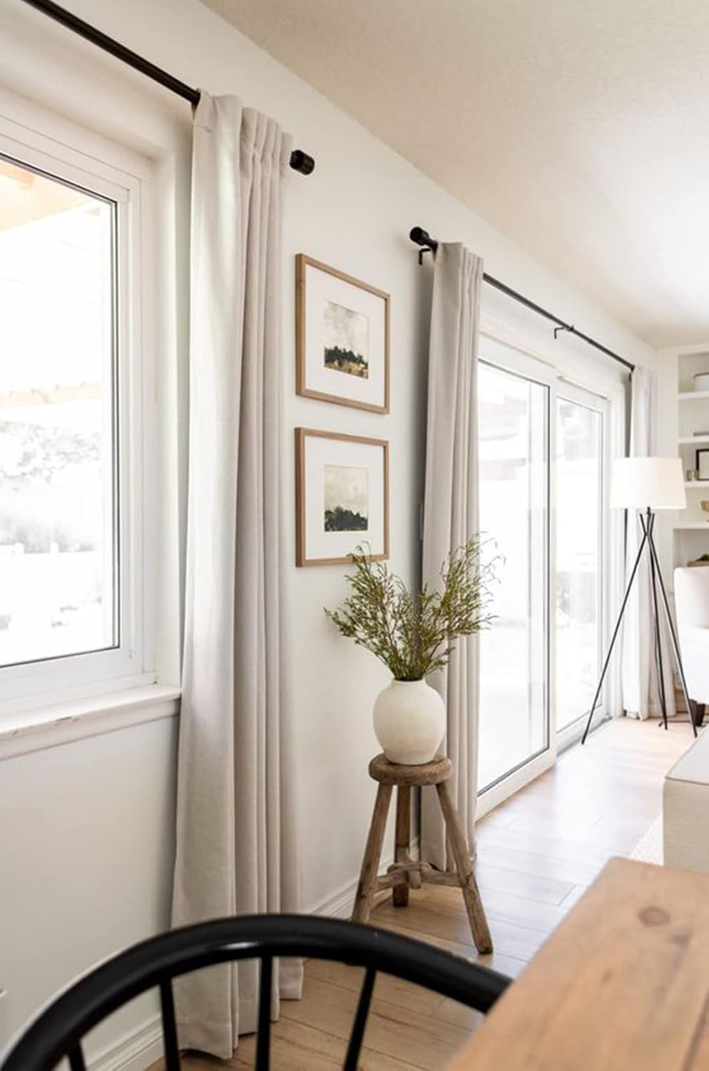 100% Blackout Shield Cream Linen Back Rod Pocket Thermal Insulated 50″ x 108″