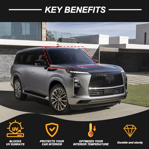Windshield Sun Shade Compatible with Infiniti QX80, Front for Infiniti QX80