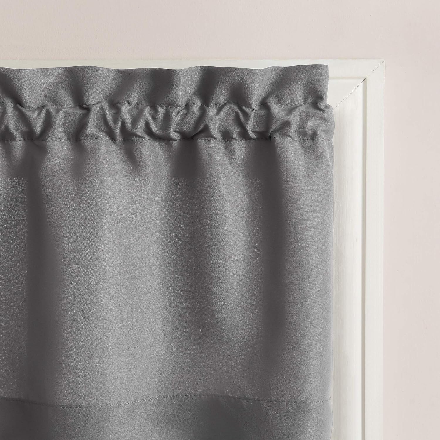 No. 918 Martine ~ Semi-Sheer ~ Rod Pocket ~ Valance ~ Tiers ~ SOLID GRAY