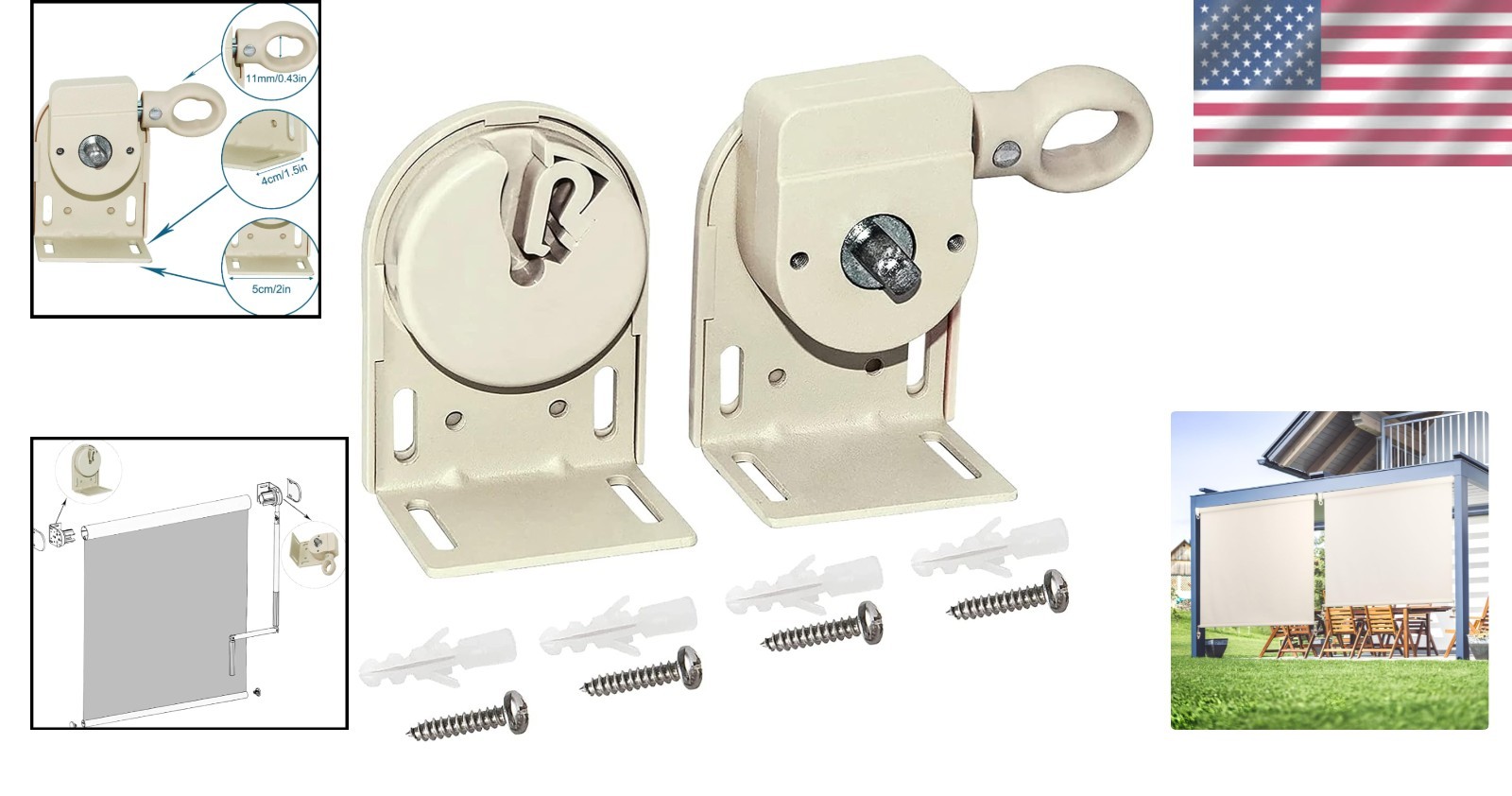 Revolutionary Cordless Roller Blind Bracket with Enhanced Pull Ring Mechanism