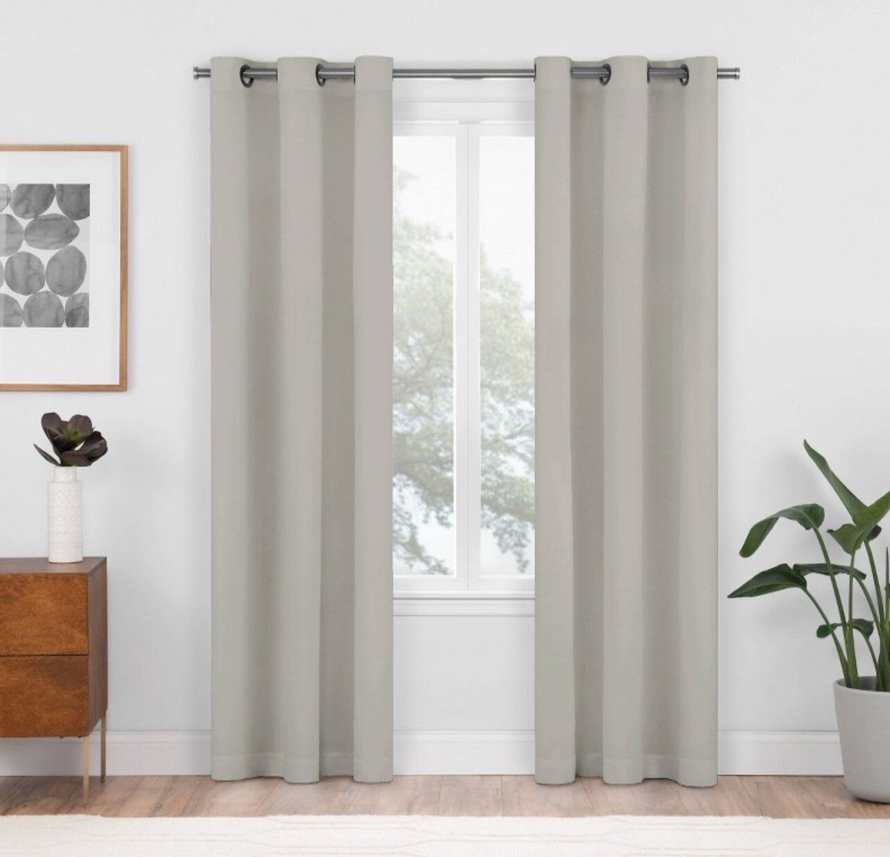 Eclipse Blackout Window Panels Silver Gray Grommet Panels Set of 2 NIOP 37×63