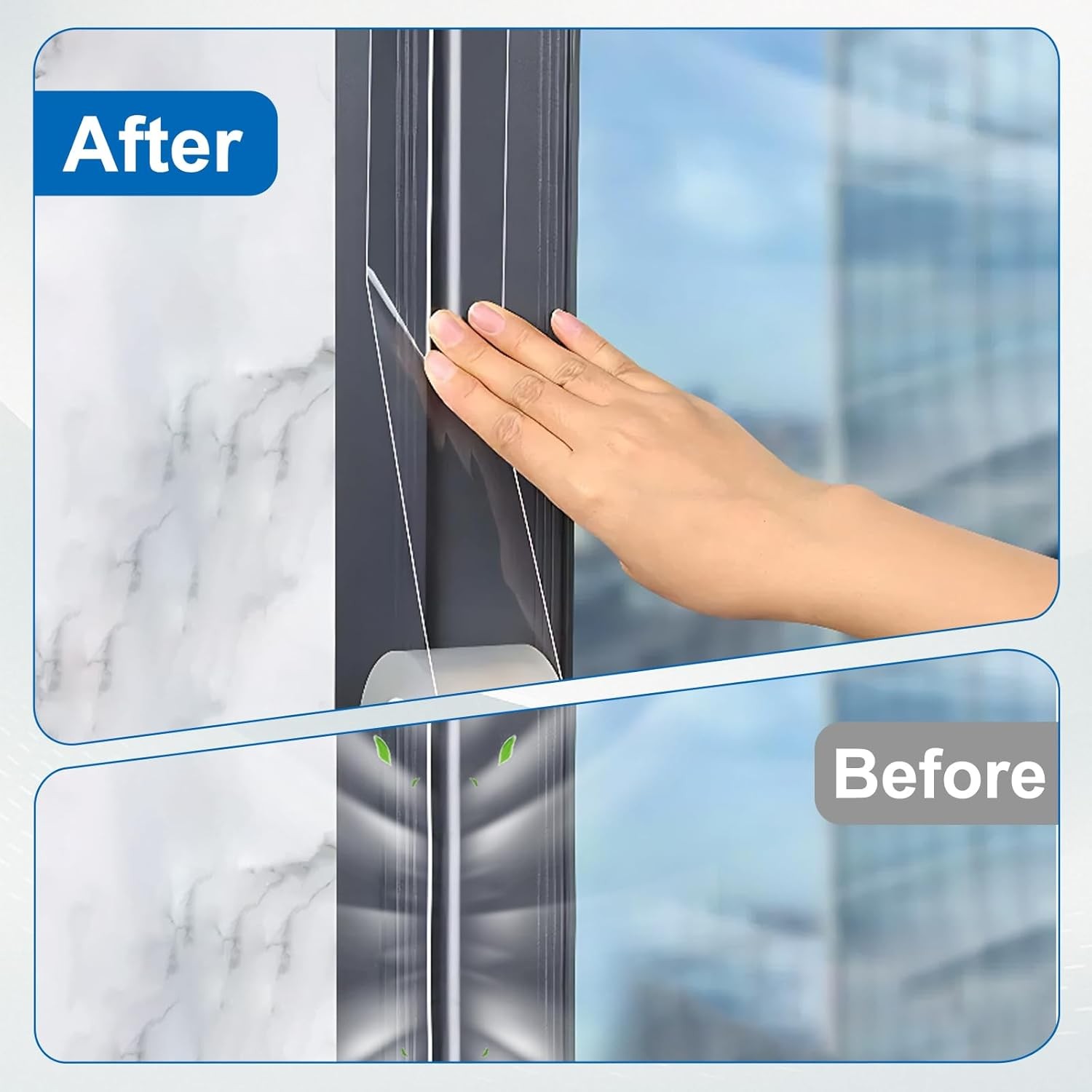 3× Cold Block Window Weather Sealing Tape Clear Insulation Caulk Doors Windows