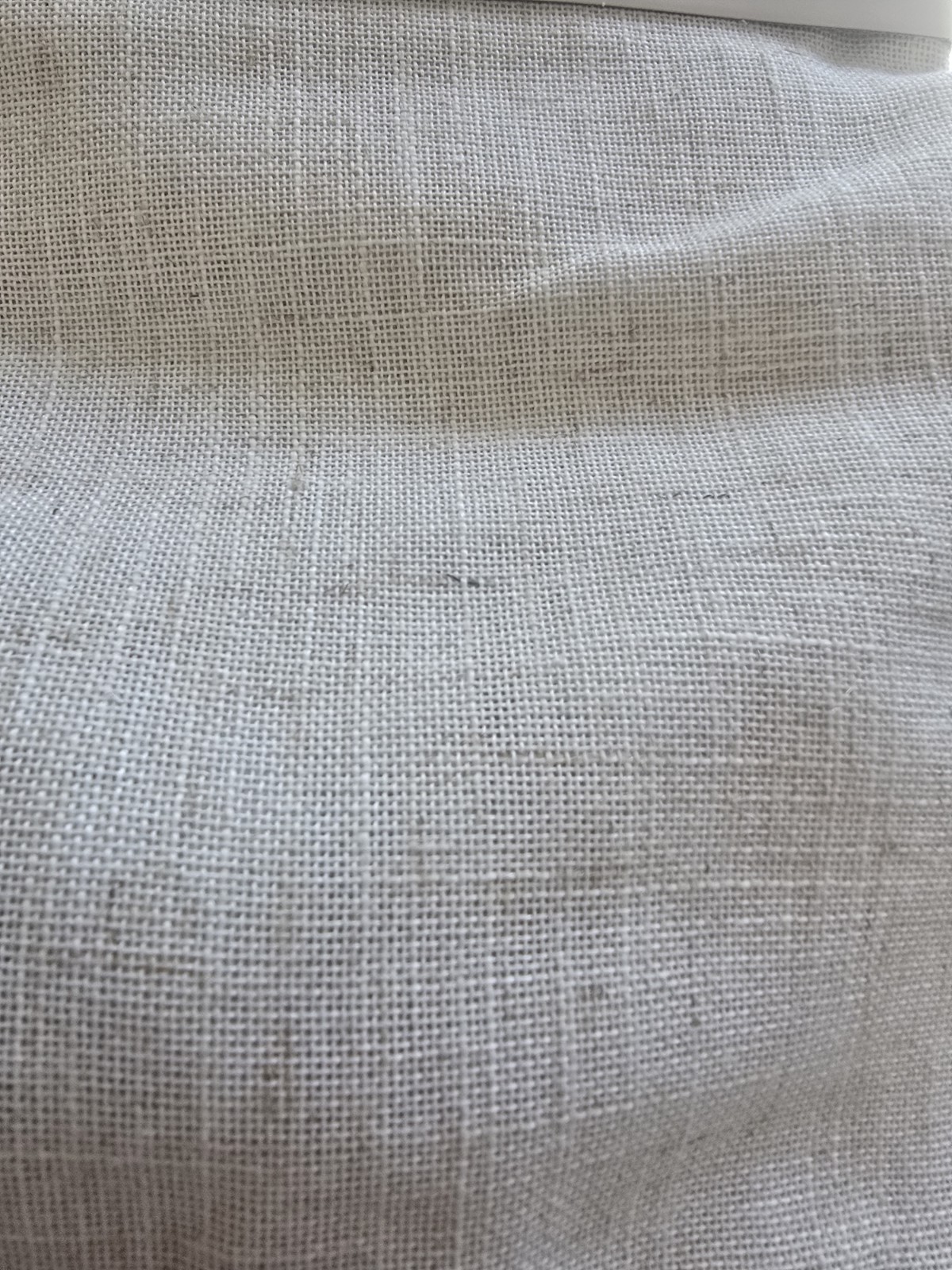 Laura Ashley Window Curtains 2 Two Panels 38 x 84 Linen Blend beige tie top NEW