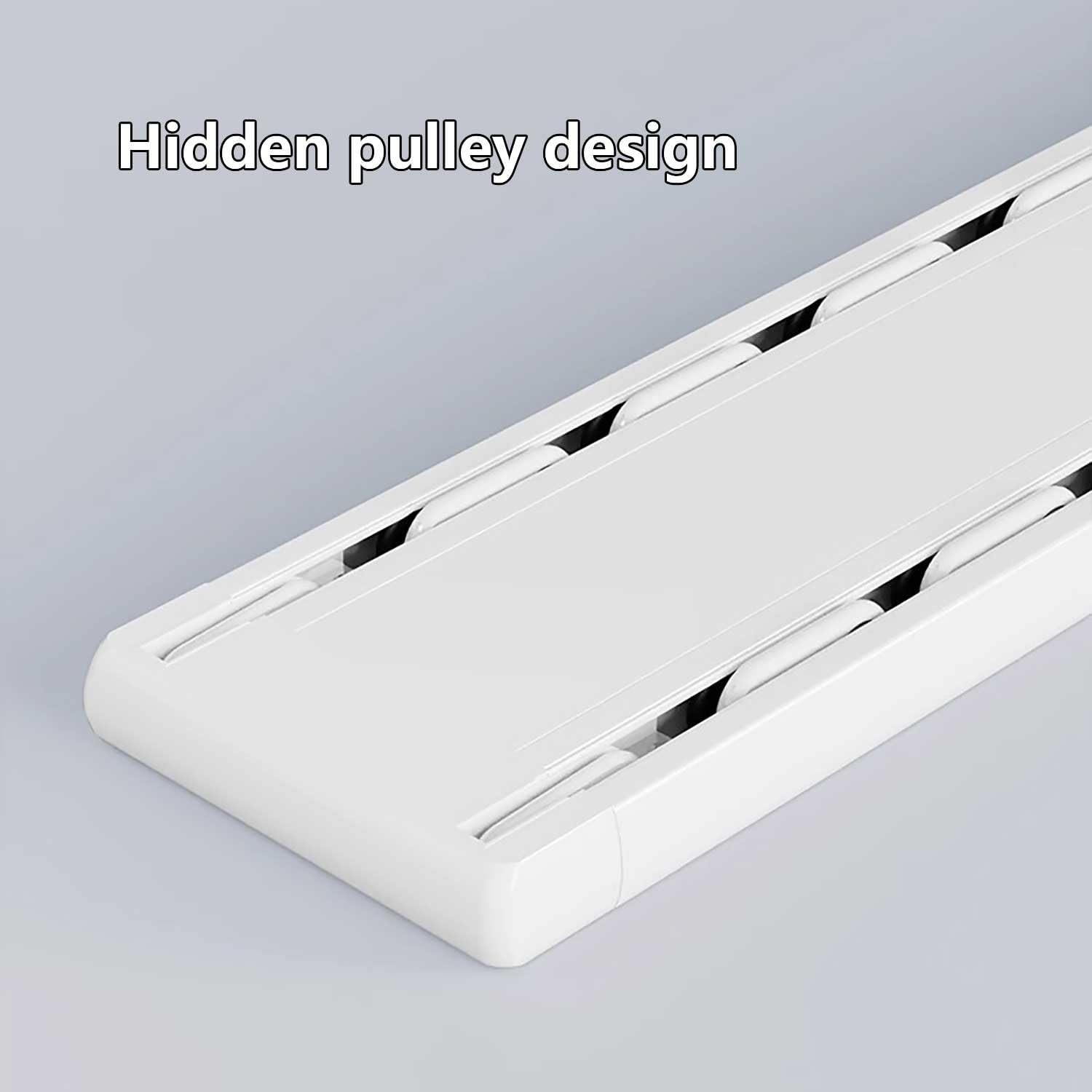 Double Row Curtain Track Silent Heavy Duty Drop Ceiling Curtain Track for Curtai
