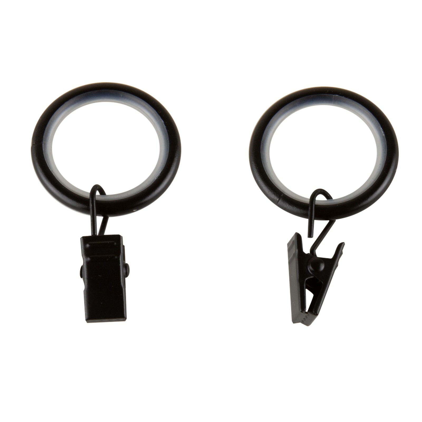 New 10 pcs Noise – Cancelling Curtain Rings w/ Clips 7/8″ ID (5 colors)
