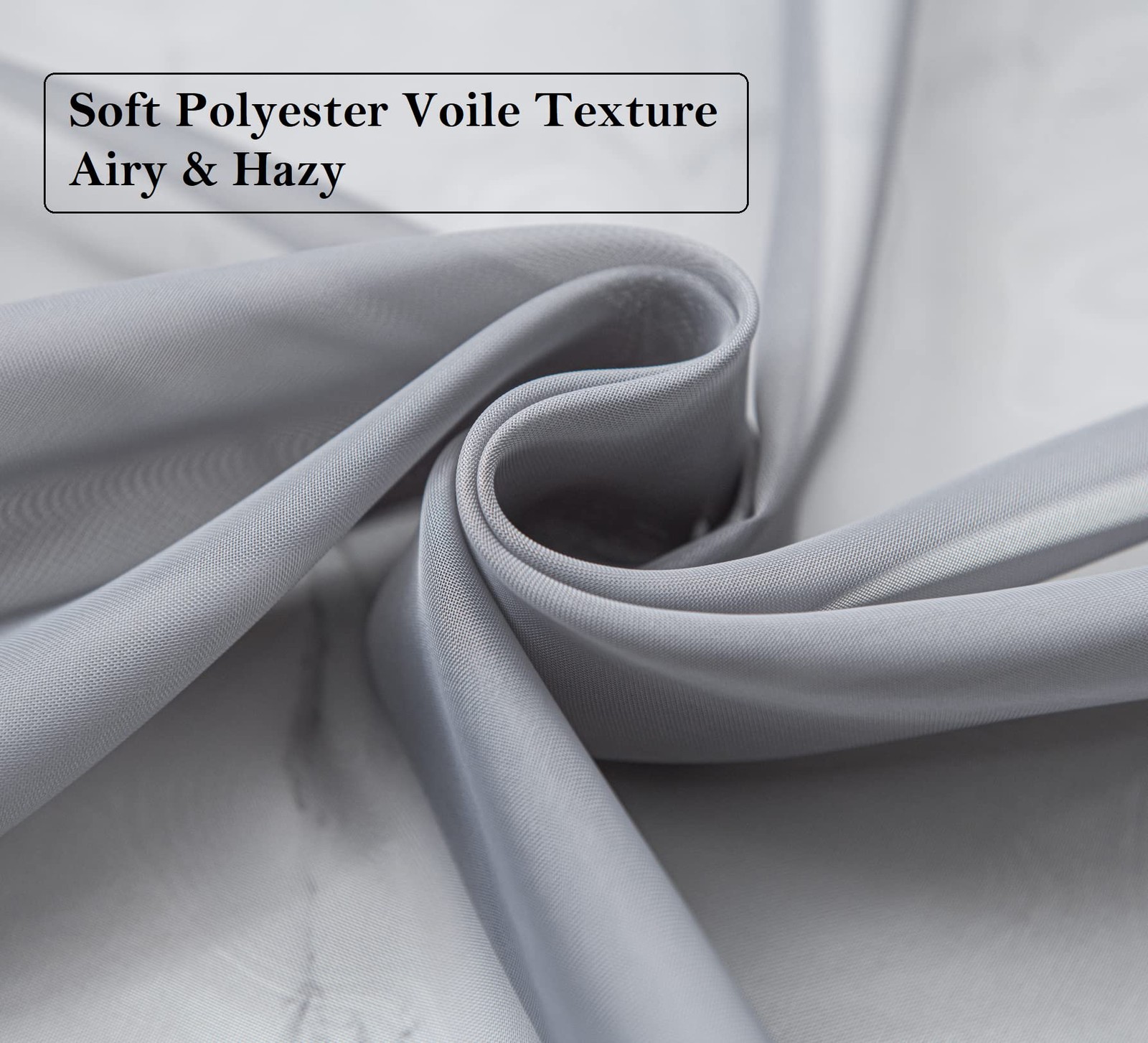 Pi Sheer Curtains 84 Inches Length Rings Topprivacy Voile Textured Window